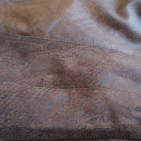 1980"s vintage leather jacket large Vintsge Leather Bomber Brown Caramel - Picture 14 of 14